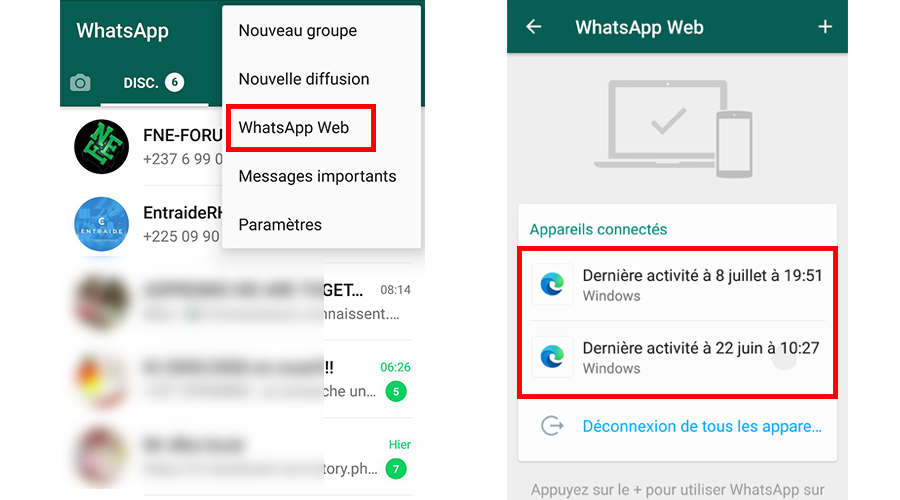 How can you tell if someone has whatsapp?